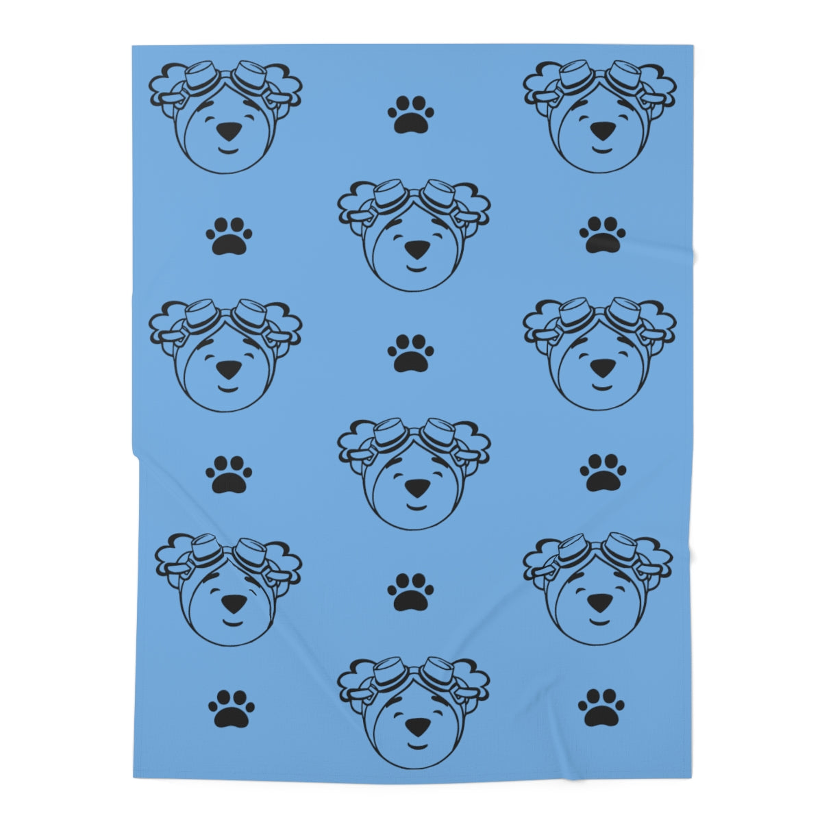 Adventure Ted Baby Swaddle Blanket - Light Blue